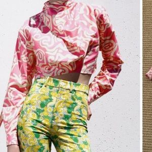 Zara Crop Side Tie Top